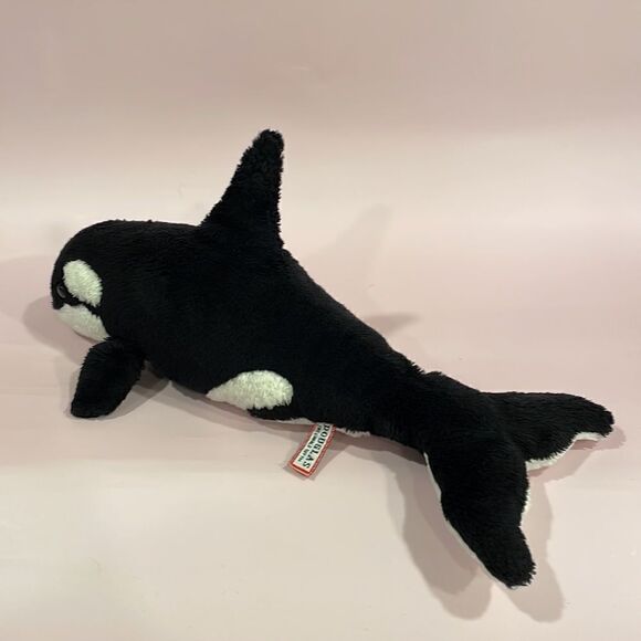 Douglas Cuddle Toys Killer Whale 13” long Black & White Good Used Condition - Picture 2 of 7